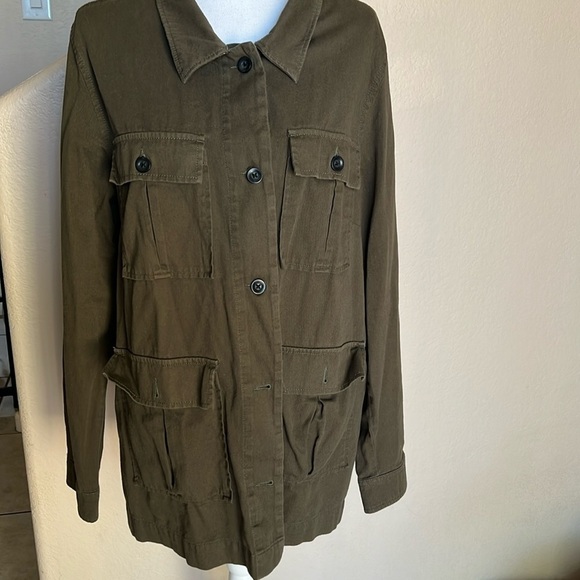 Forever 21 plus olive green utility jacket - Picture 1 of 6